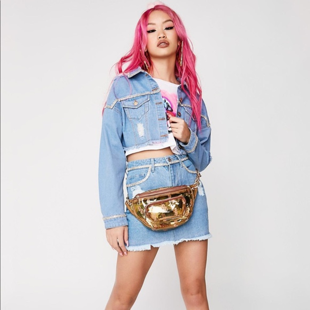 Poster Grl “Slay Away” Denim Set NWT 1X